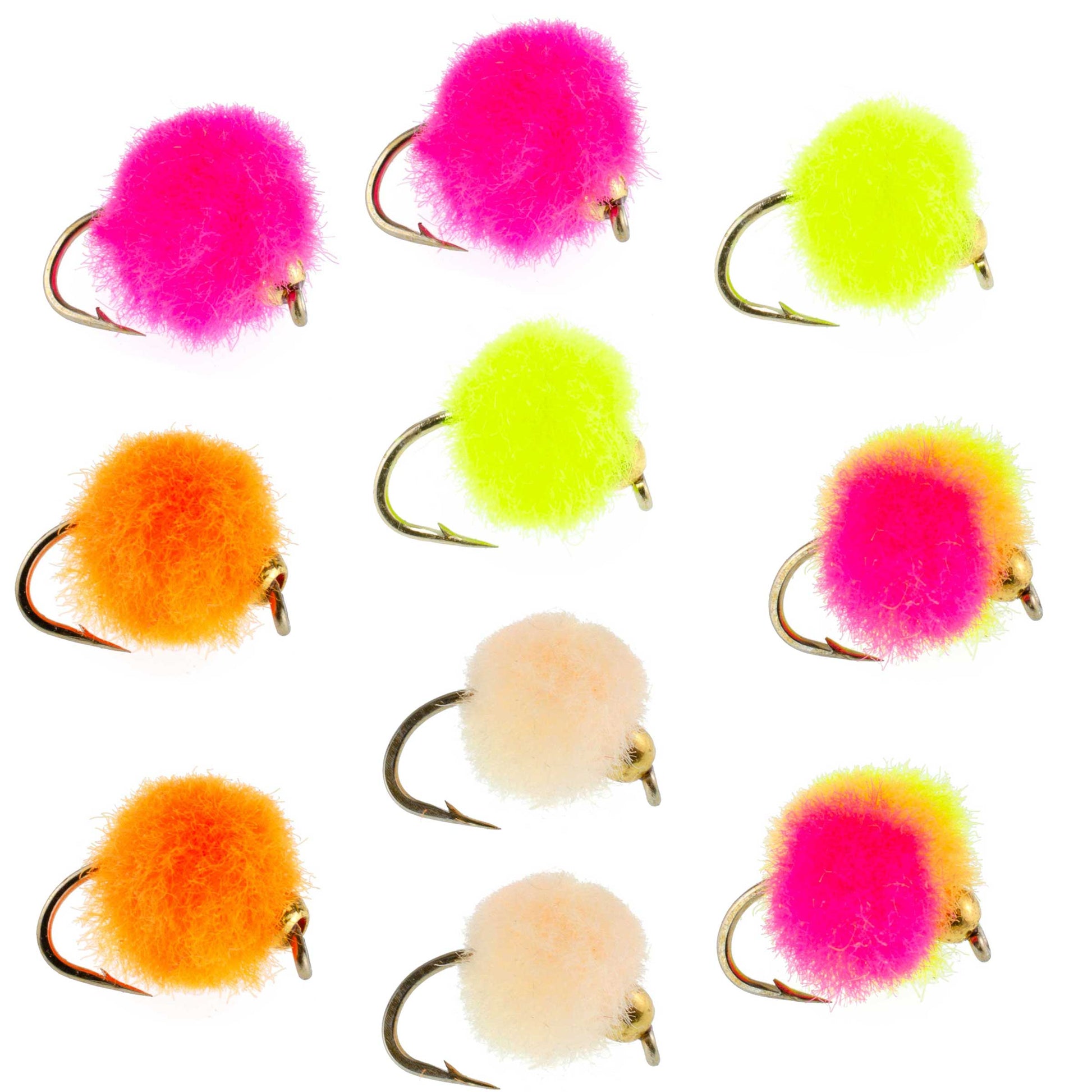 Bead Head Egg Assortment Fly Fishing Flies - 10 Flies