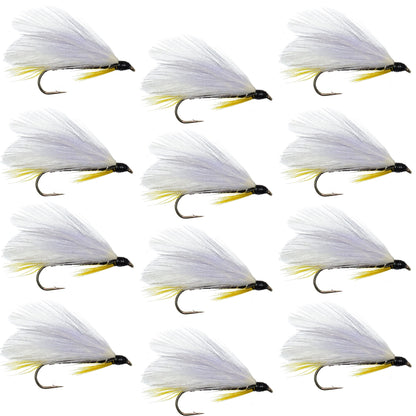 Black Ghost Classic Trout and Bass Streamer Fly - Set of 12 - Hook Size 4