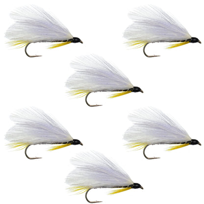 Black Ghost Classic Trout and Bass Streamer Fly - Set of 6 Hook Size 4