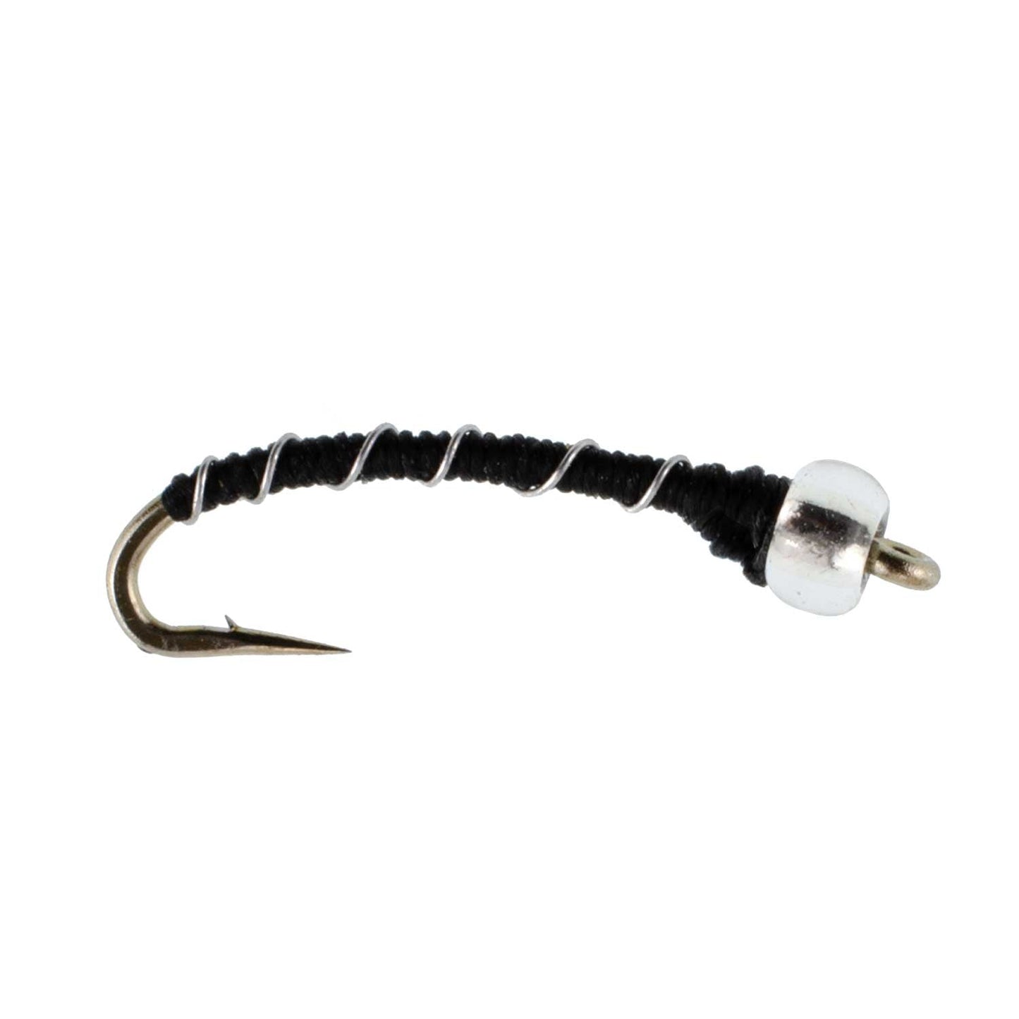 3 Pack Black Mercury Midge - Glass Bead Head Flies Size 20