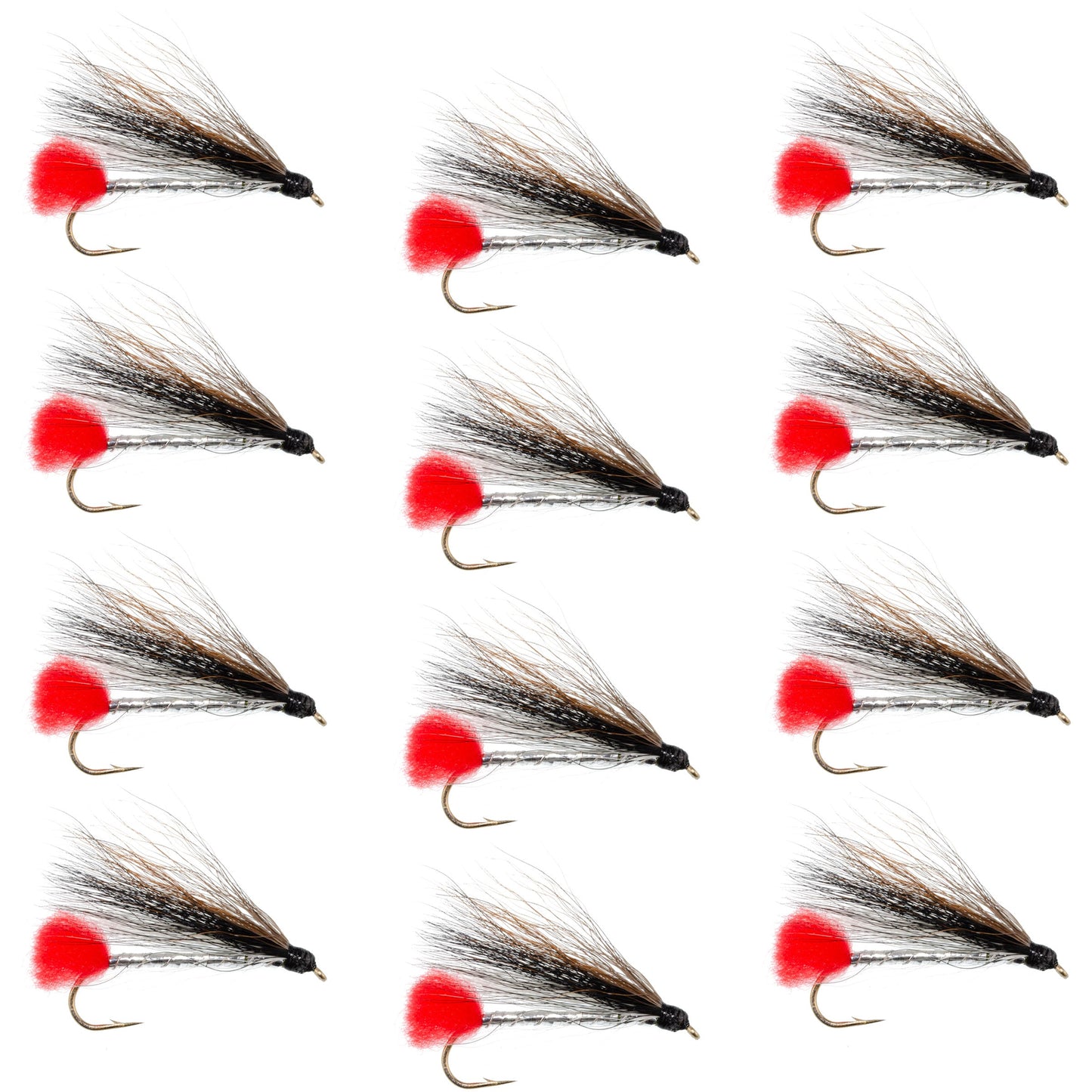 Black Nose Dace Classic Streamer Flies - Set of 12 - Hook Size 4