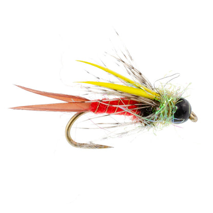 Tungsten Bead Head Nicks Prince Special Nymph Fishing Flies - 12 Flies Hook Size 10