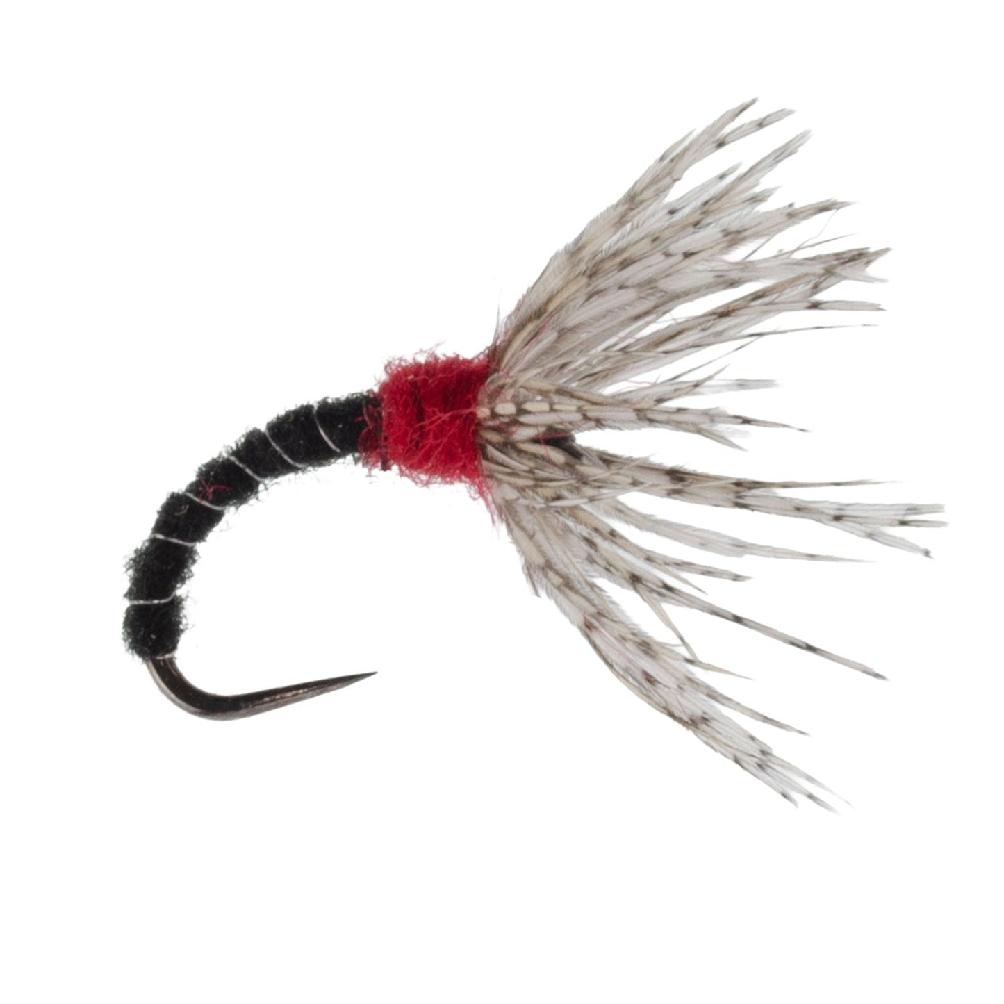 Black Zebra Sakasa Kebari - 6 Tenkara Flies - Size 12