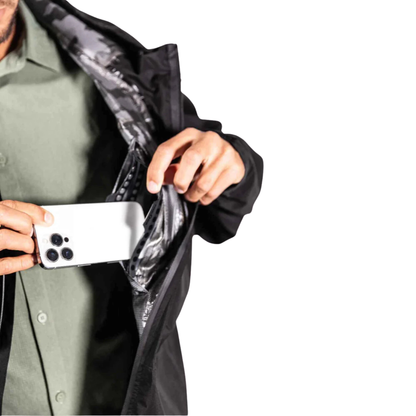 Black Fin - Waterproof Rain Jacket With A Waterproof Pocket