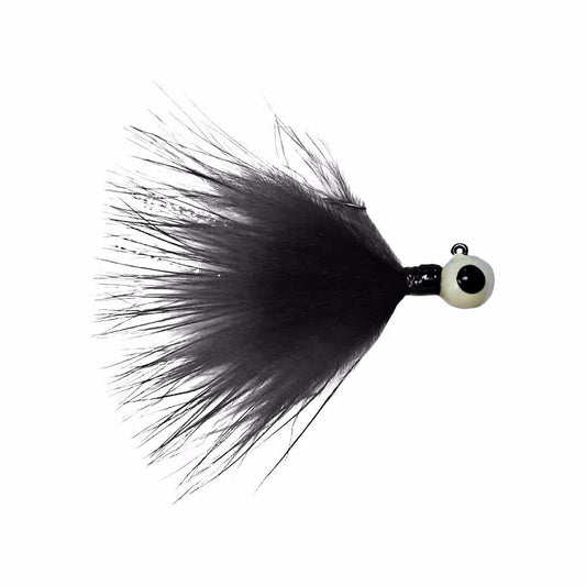 GRAY/BLACK MARABOU TUNGSTEN JIG