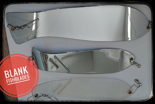 10" and 12" Dual Fin Fishblade Blanks - 2 colors!