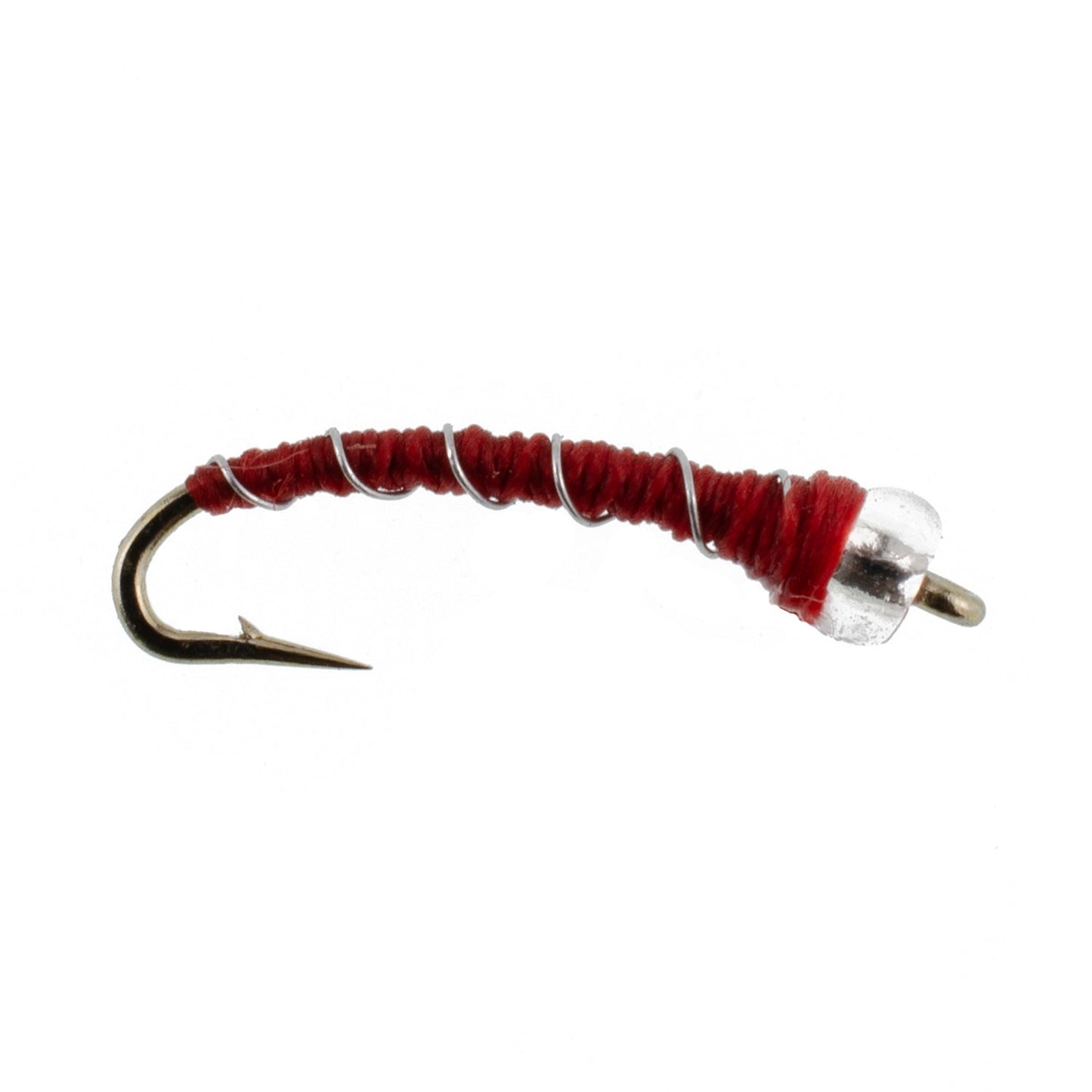 Mercury Red Blood Midge - Glass Bead Head 6 Flies Size 18