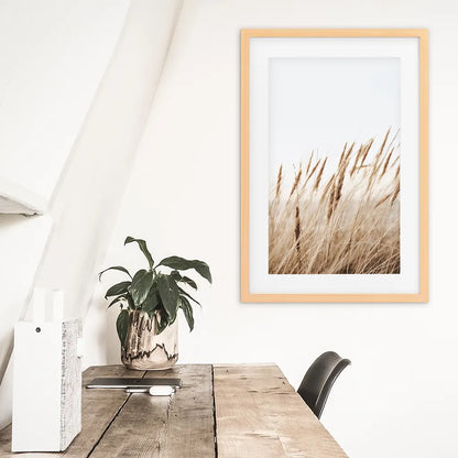 Bohemian Pampas Grass Print. Nature Inspired Theme
