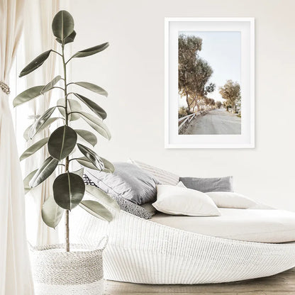 Modern Coastal Neutral Tones Photo. Trees Wall Art