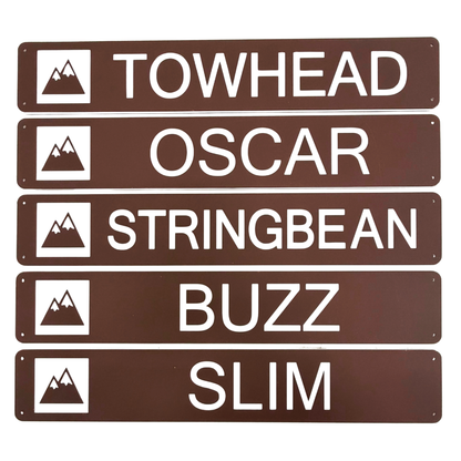 Trailhead Personalized or Custom Sign - indoor/outdoor - 36 X 6 Inches