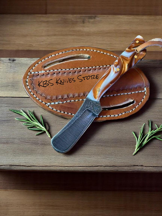 Professional Bull Cutter Castration Knife - 7" High Carbon Steel with Epoxy Resin Handle