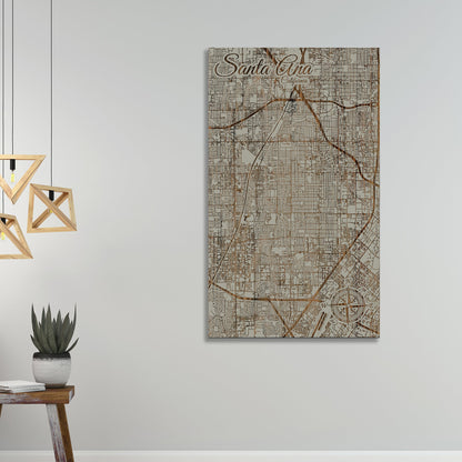 Santa Ana, California Street Map