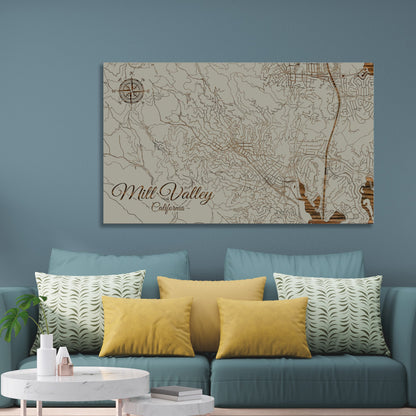 Mill Valley, California Street Map