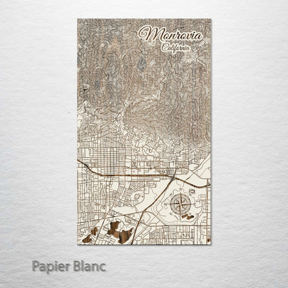 Monrovia, California Street Map
