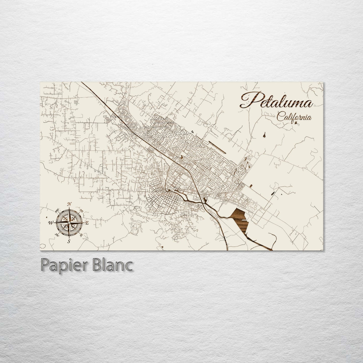 Petaluma, California Street Map