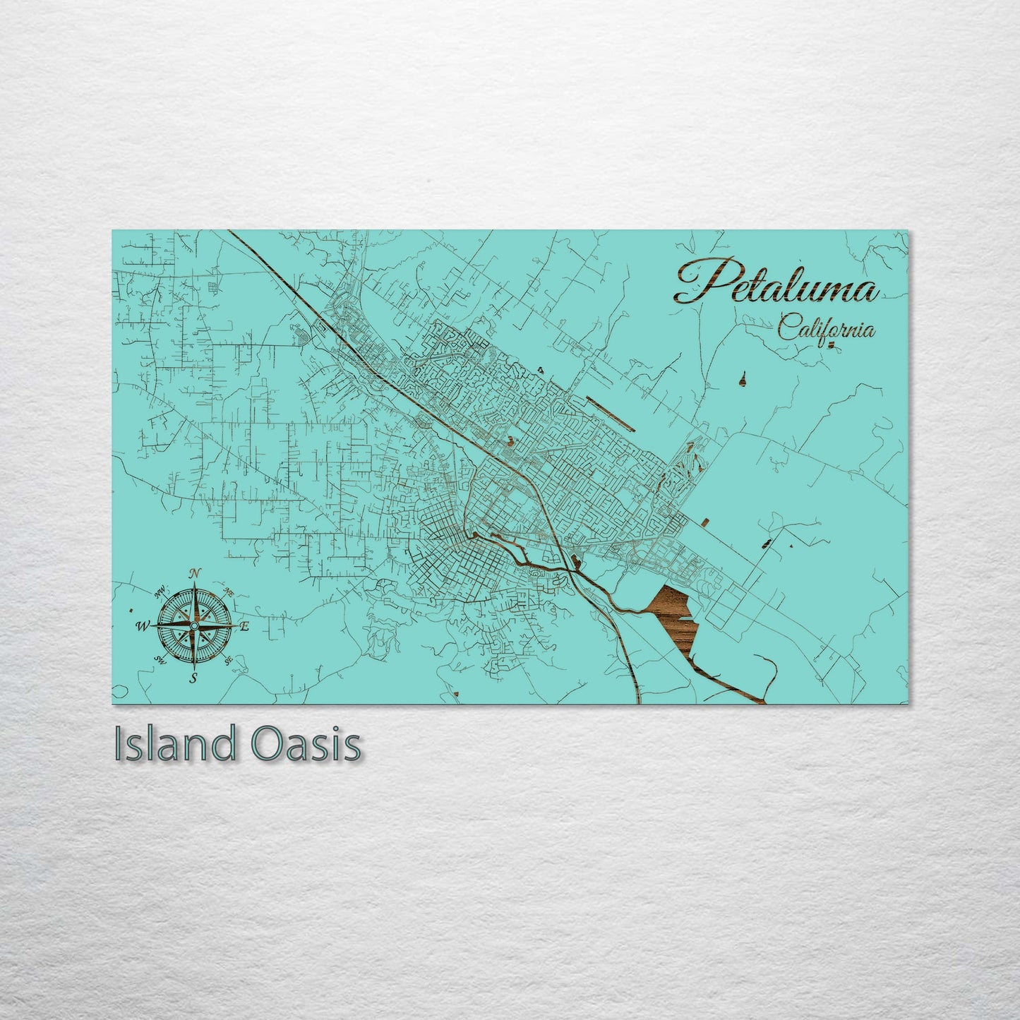 Petaluma, California Street Map