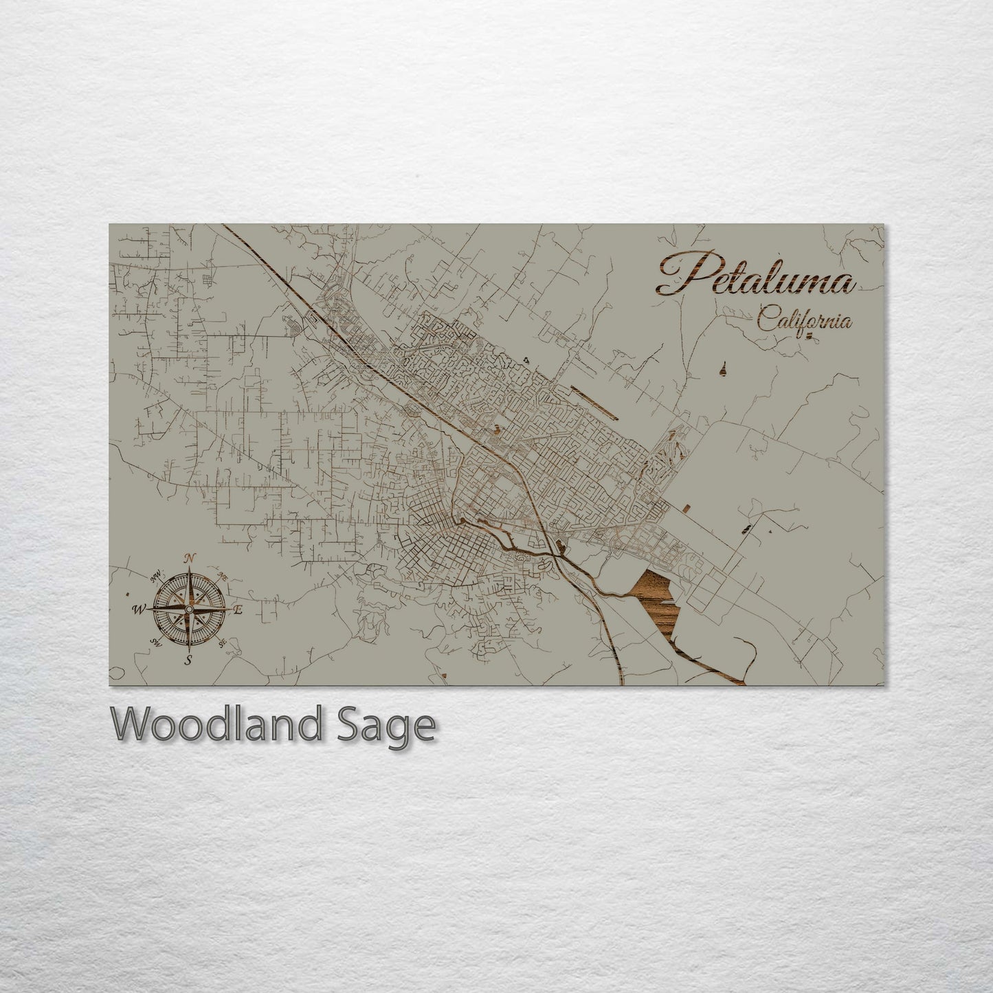 Petaluma, California Street Map
