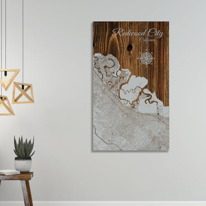 Redwood City, California Street Map