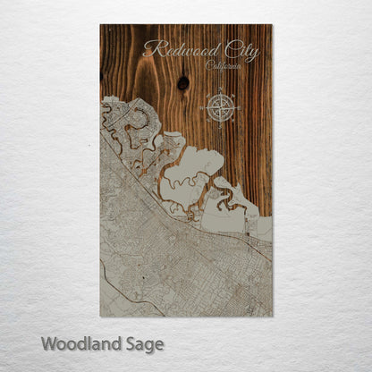 Redwood City, California Street Map