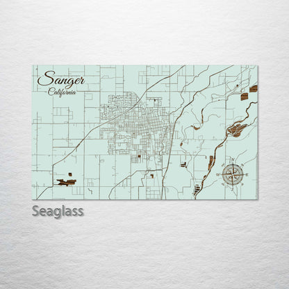 Sanger, California Street Map