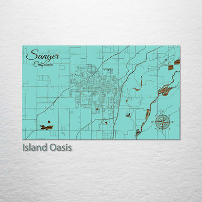 Sanger, California Street Map