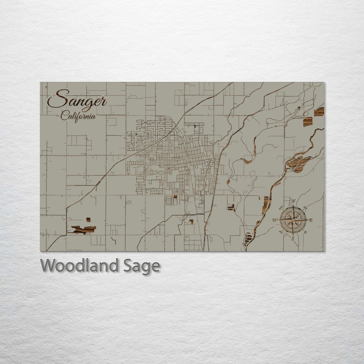 Sanger, California Street Map