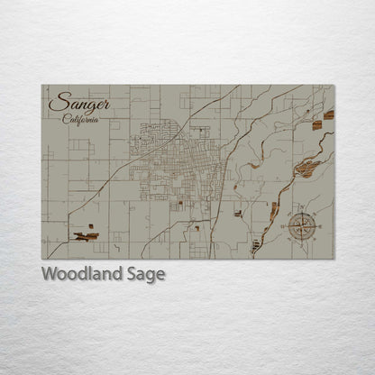 Sanger, California Street Map