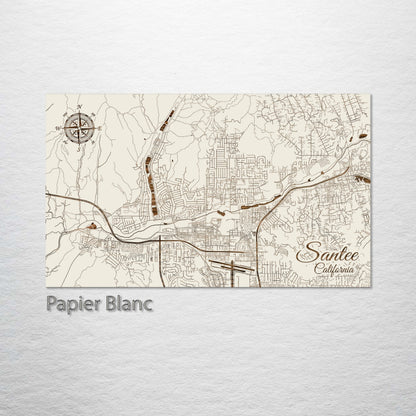 Santee, California Street Map