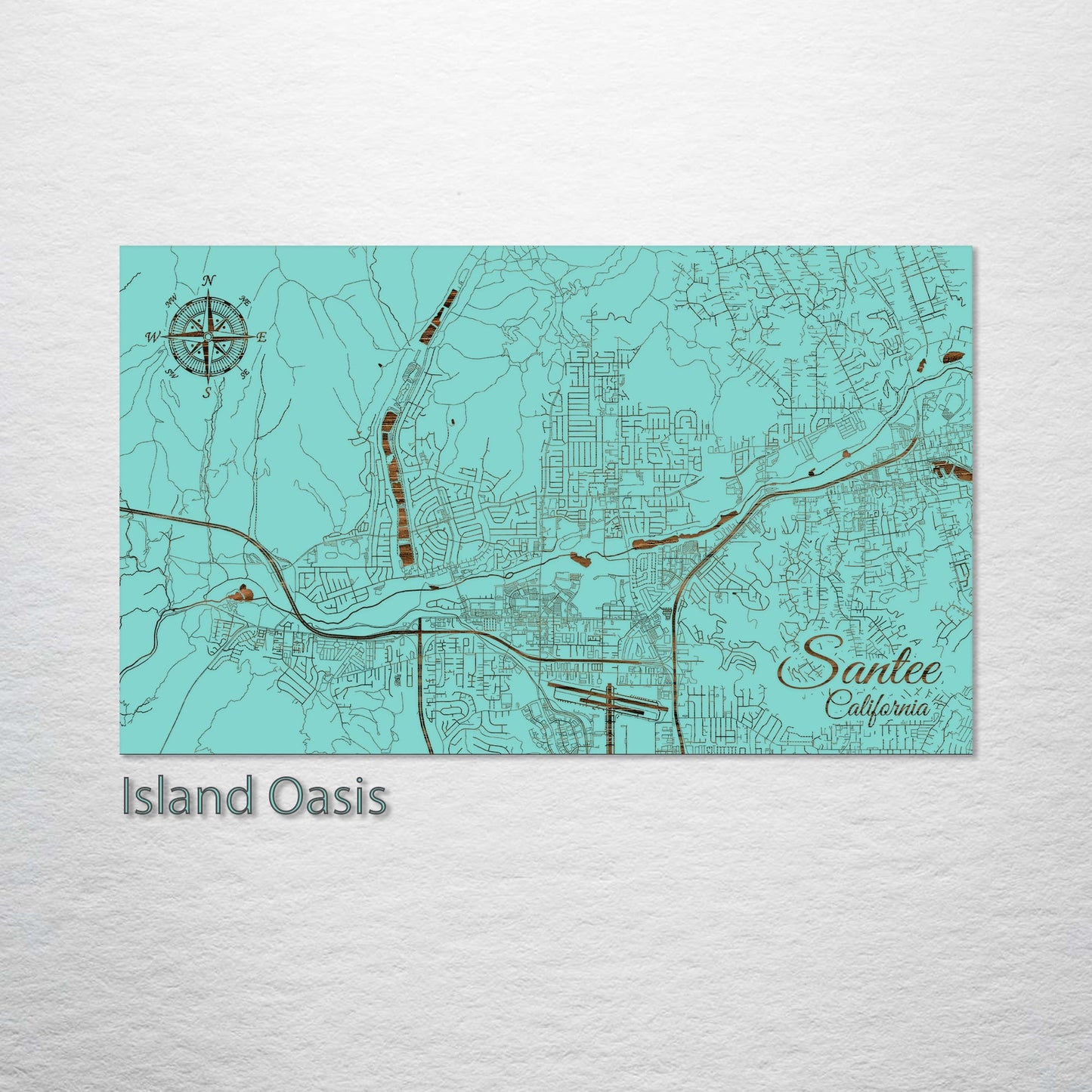 Santee, California Street Map