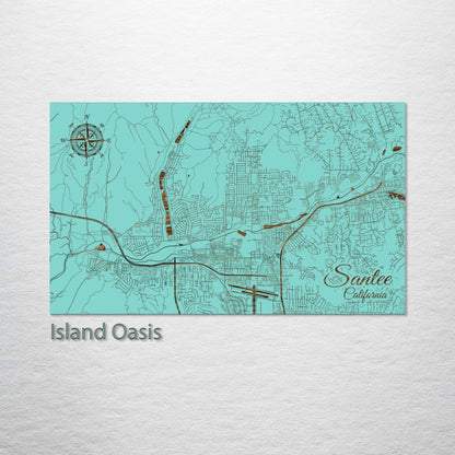 Santee, California Street Map