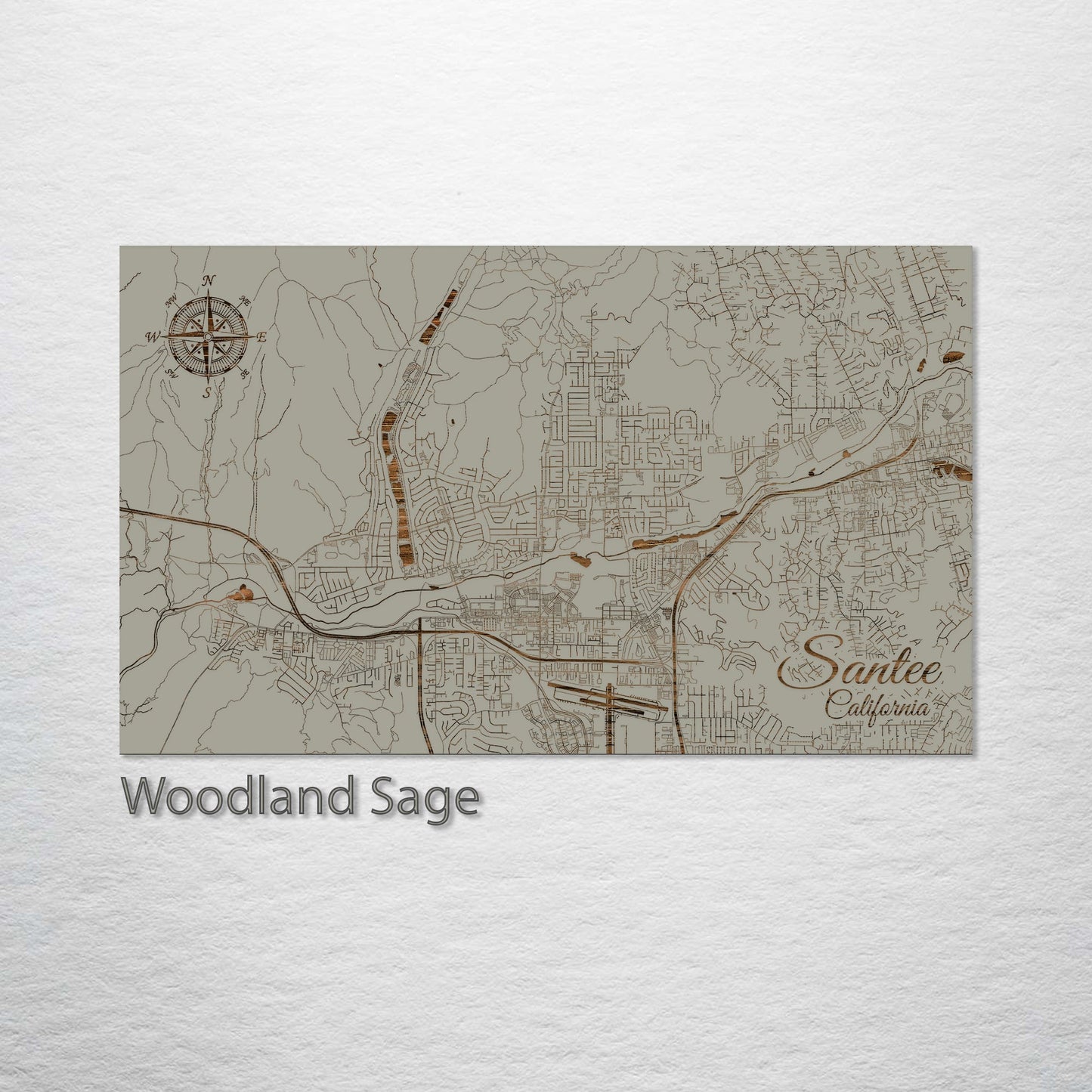 Santee, California Street Map