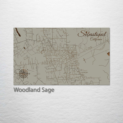 Sebastopol, California Street Map