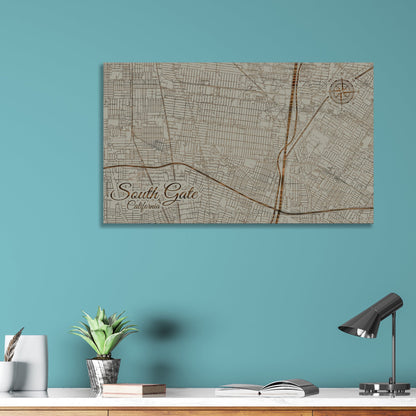 South Gate, California Street Map