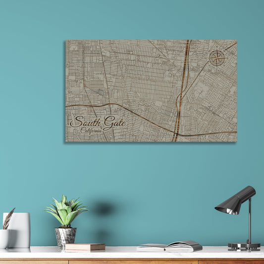 South Gate, California Street Map