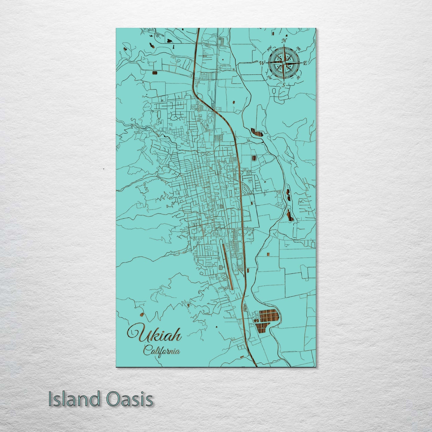 Ukiah, California Street Map