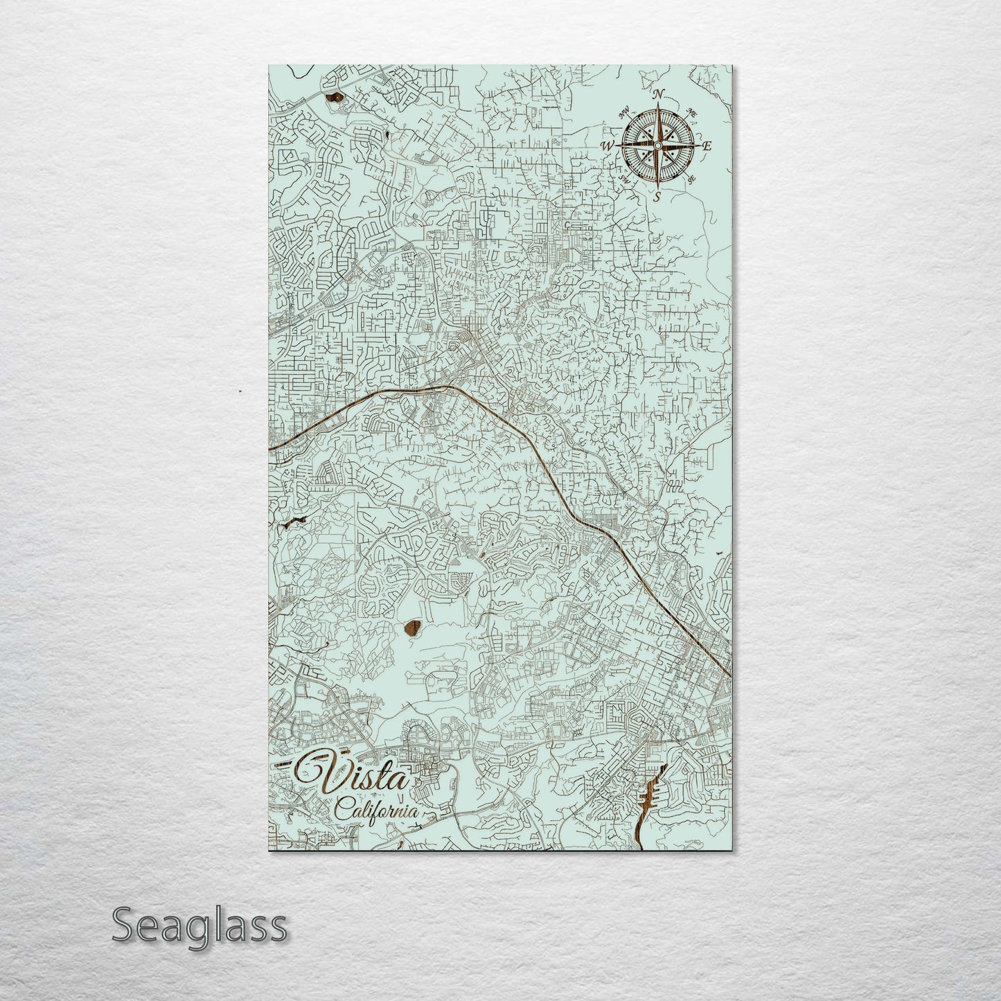 Vista, California Street Map