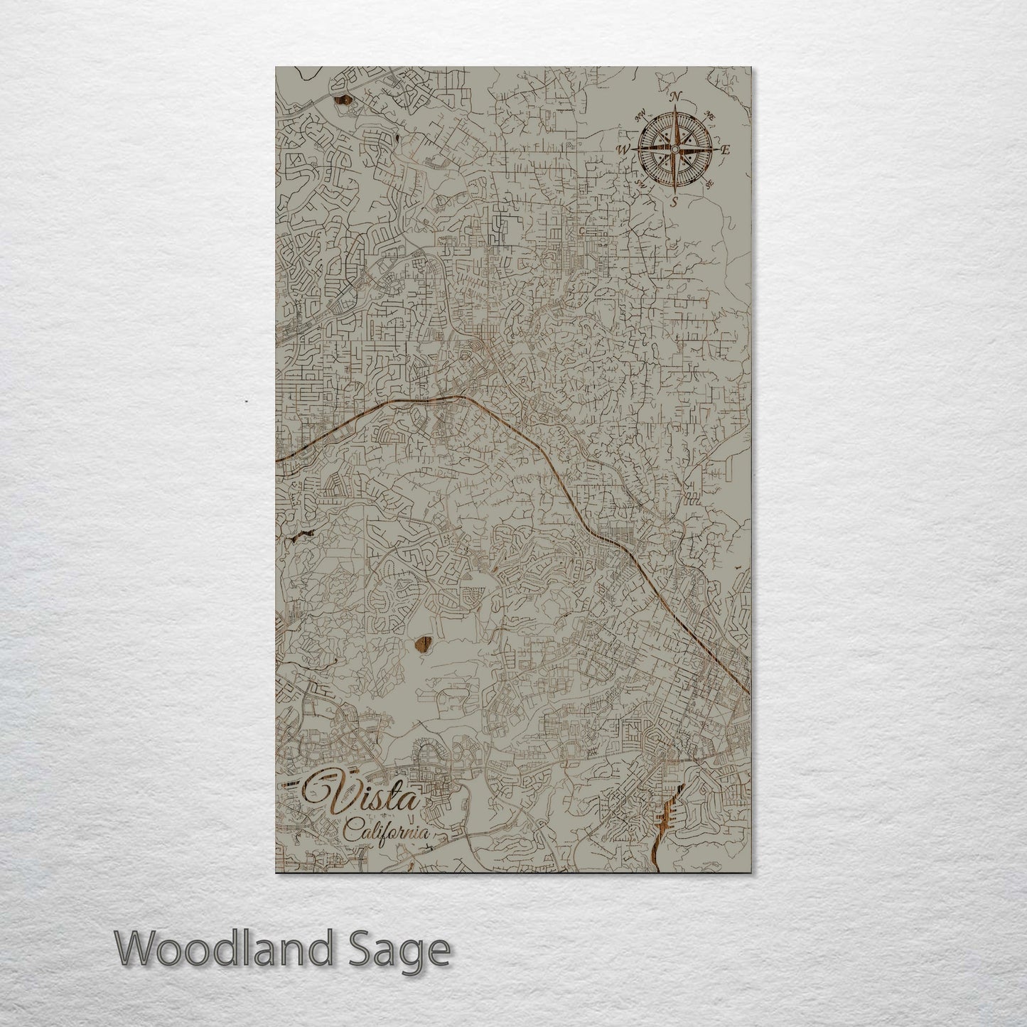 Vista, California Street Map