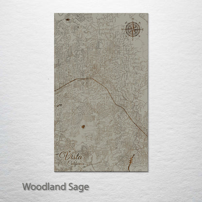 Vista, California Street Map