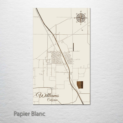 Williams, California Street Map