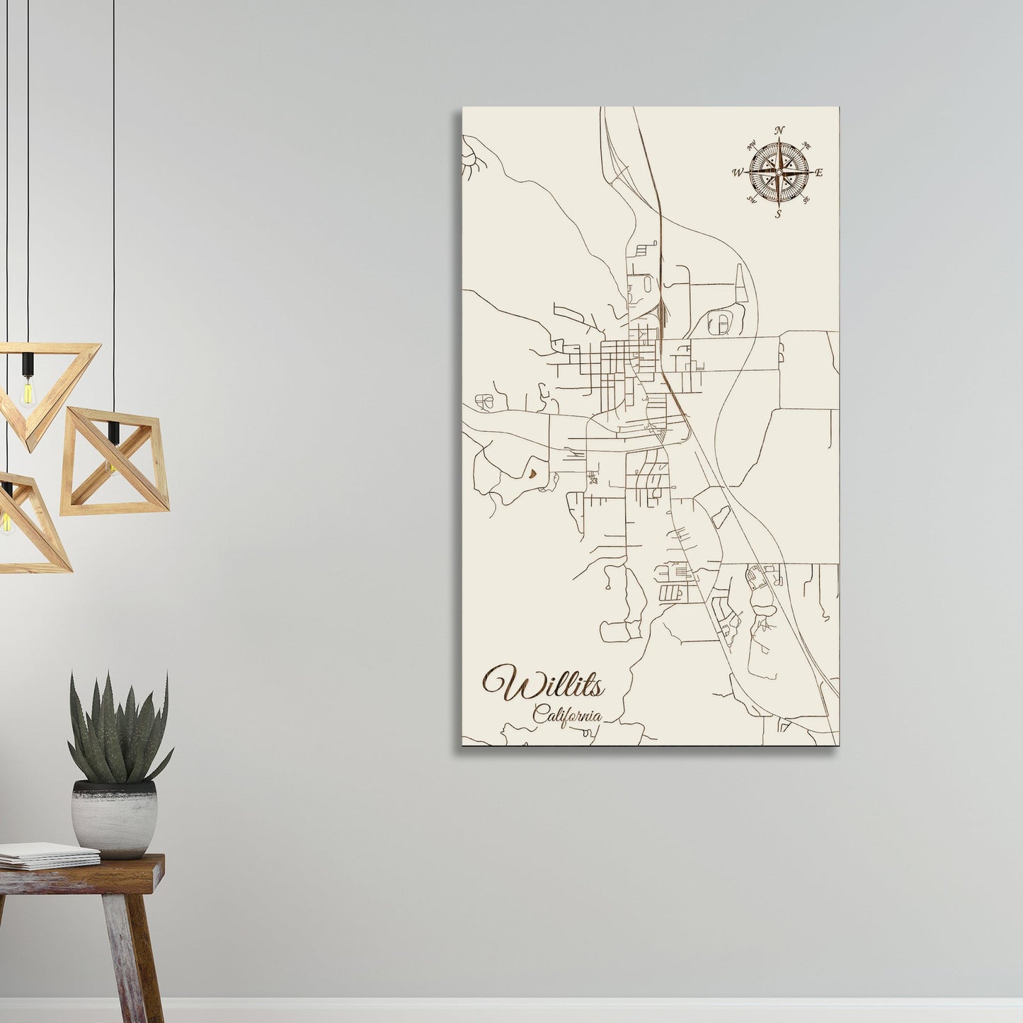 Willits, California Street Map