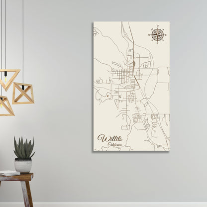 Willits, California Street Map