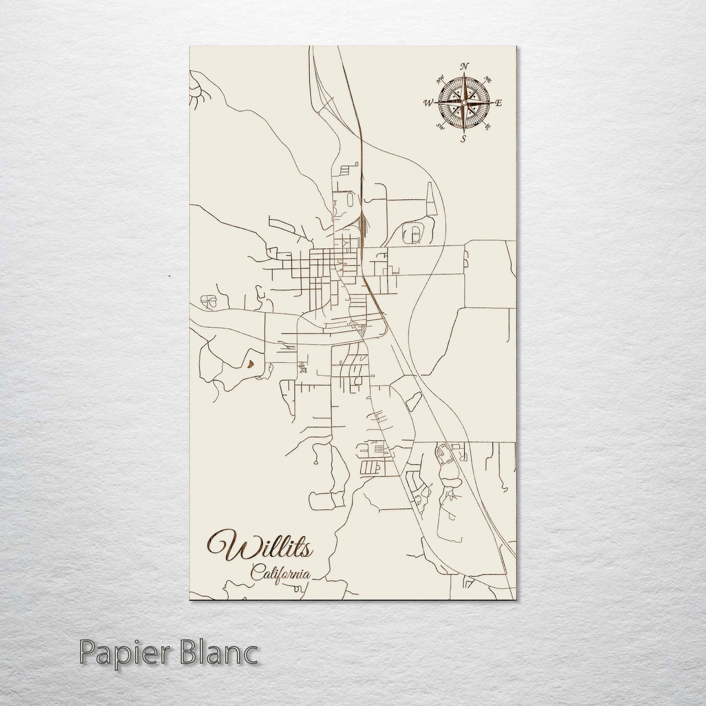 Willits, California Street Map