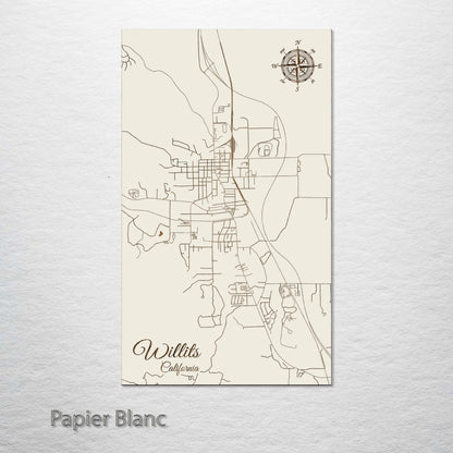 Willits, California Street Map