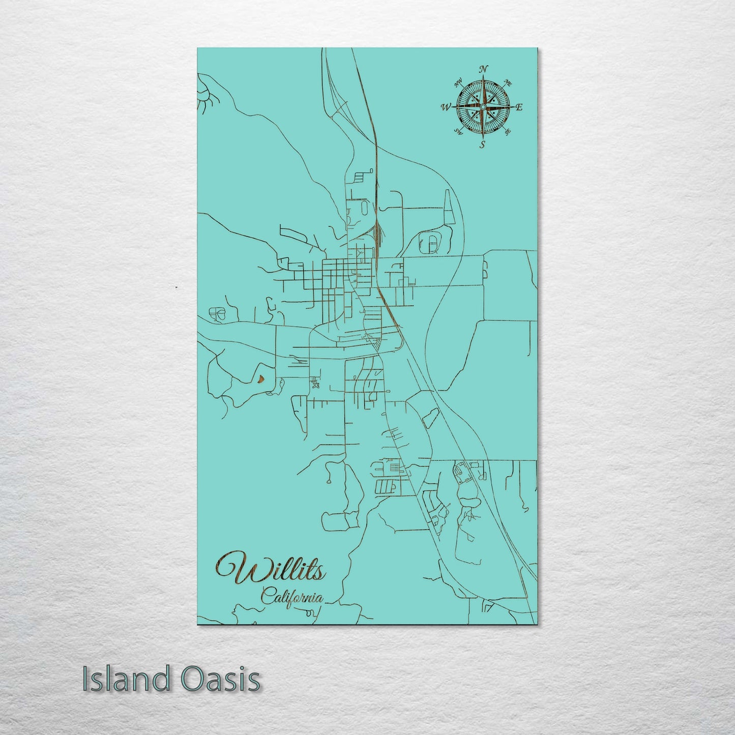 Willits, California Street Map