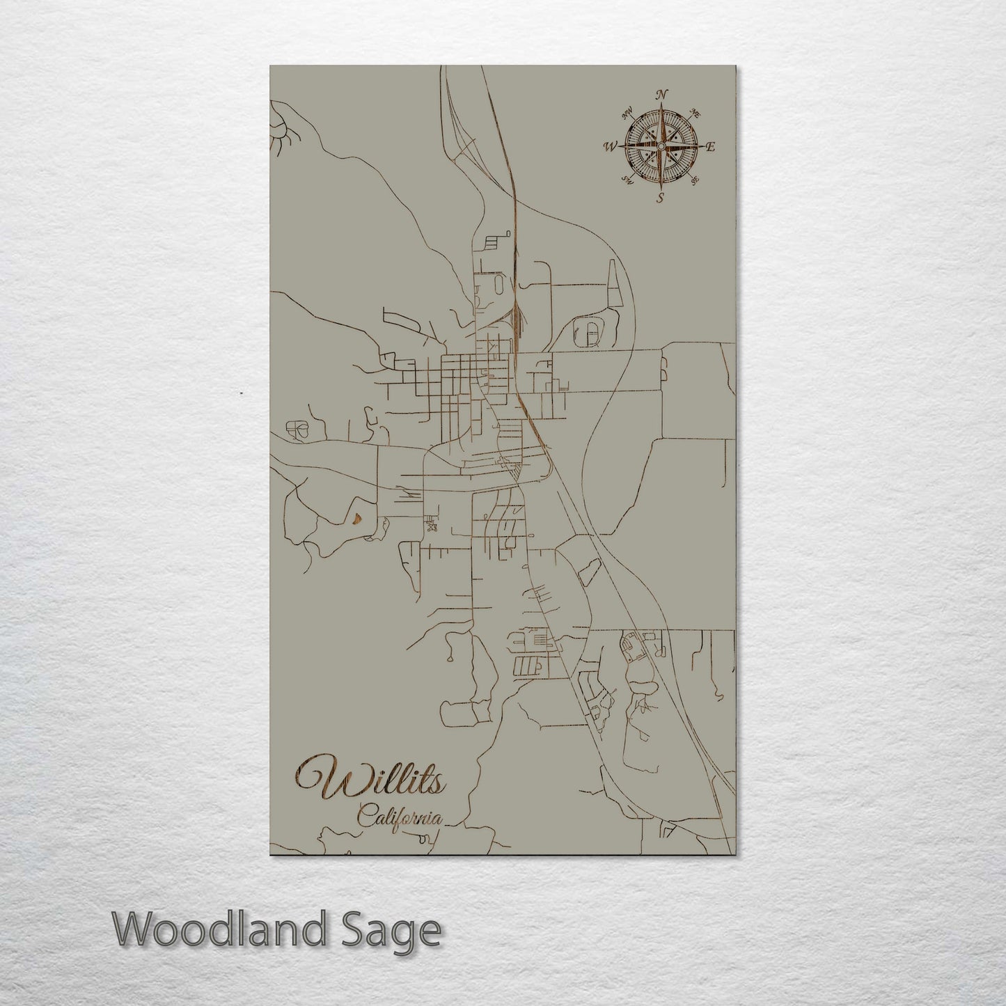 Willits, California Street Map