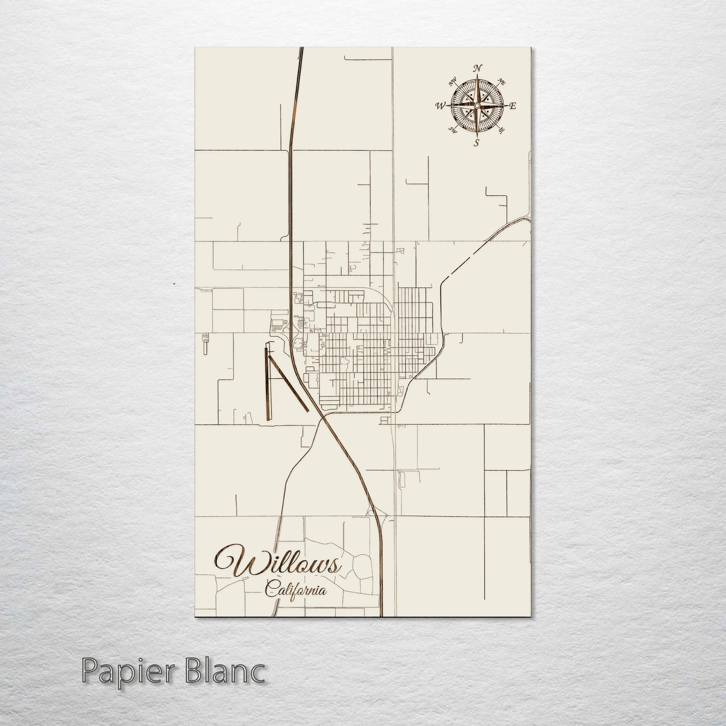 Willows, California Street Map