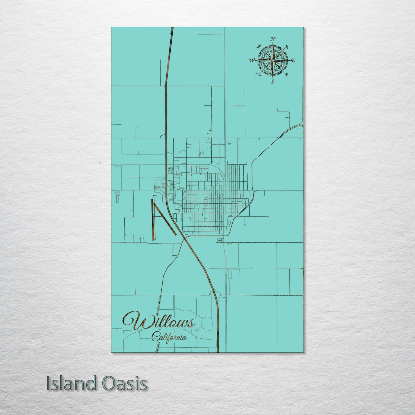 Willows, California Street Map