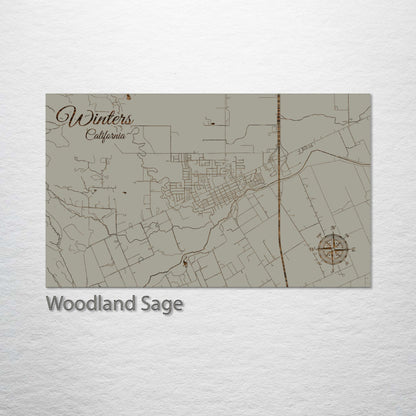 Winters, California Street Map