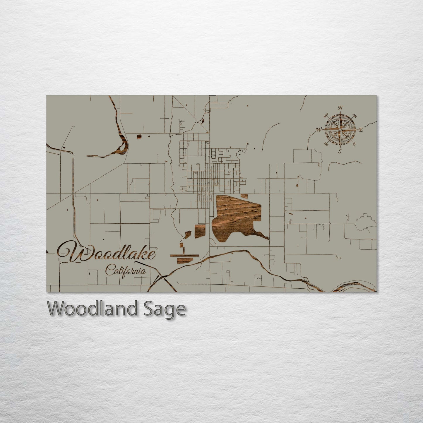 Woodlake, California Street Map