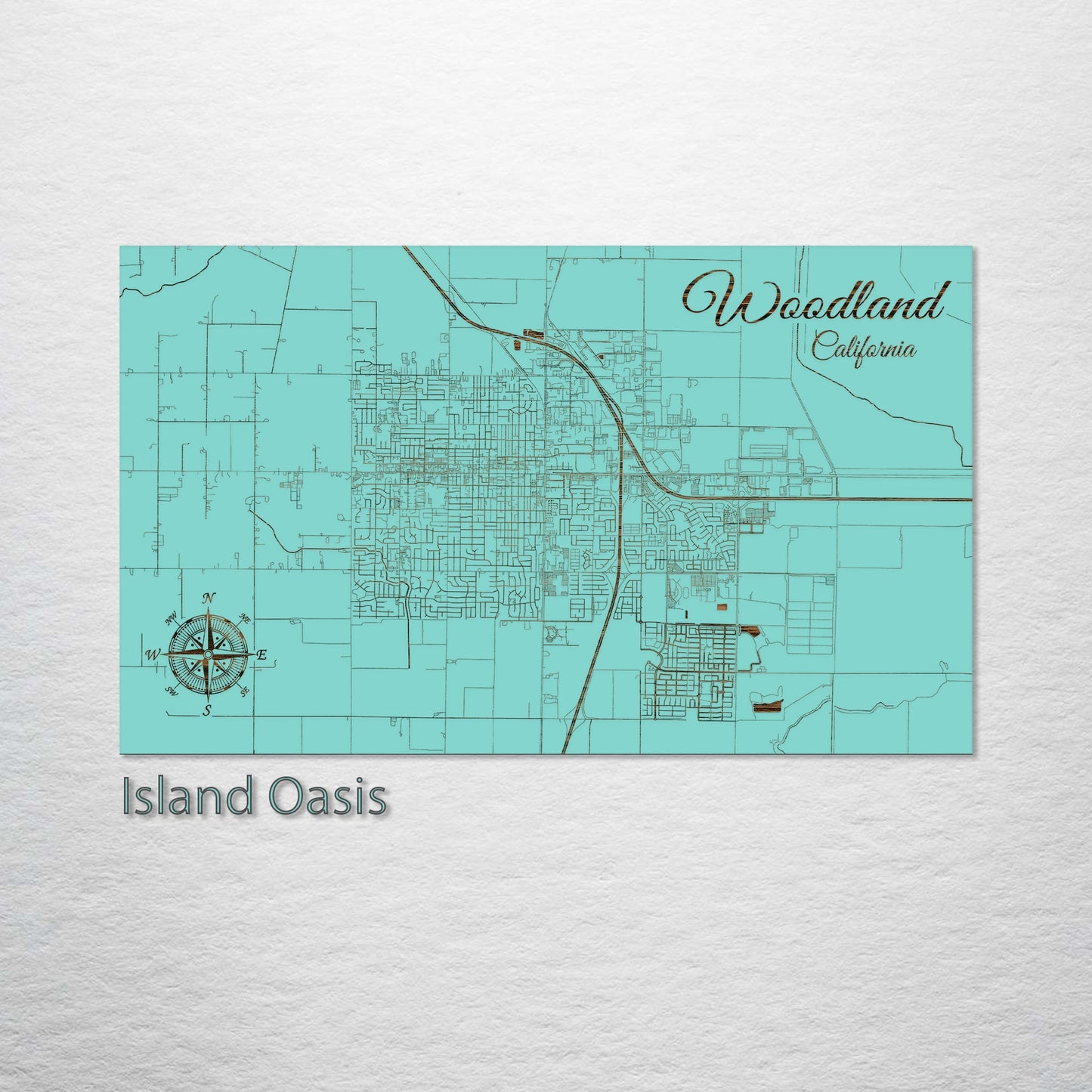 Woodland, California Street Map